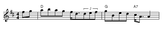 Jenny's Bawbee - staff notation