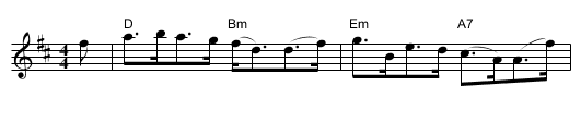 Jenny's Bawbee - staff notation