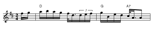Jenny's Bawbee - staff notation