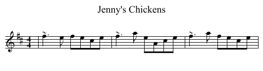 Jenny's Chickens - staff notation