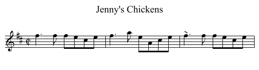 Jenny's Chickens - staff notation