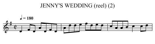 JENNY'S WEDDING (reel) (2) - staff notation