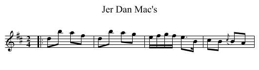 Jer Dan Mac's - staff notation