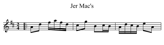 Jer Mac's - staff notation