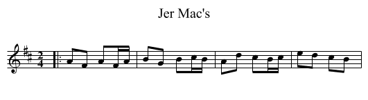 Jer Mac's - staff notation