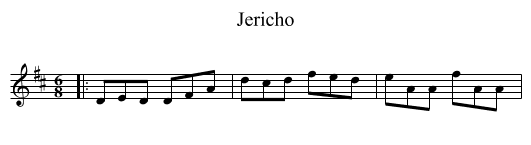 Jericho - staff notation