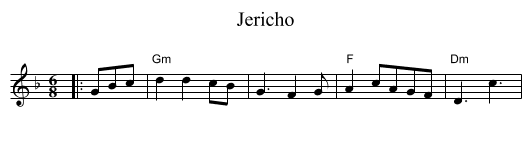 Jericho - staff notation