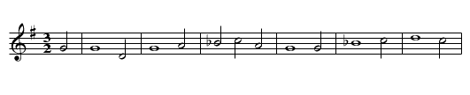 Jerman Weizers Frau - staff notation