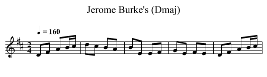 Jerome Burke's (Dmaj) - staff notation