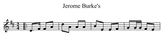 Jerome Burke's - staff notation