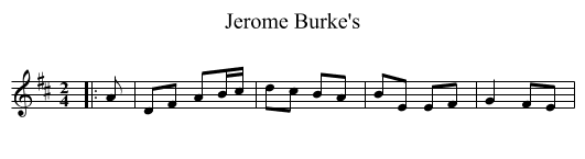 Jerome Burke's - staff notation