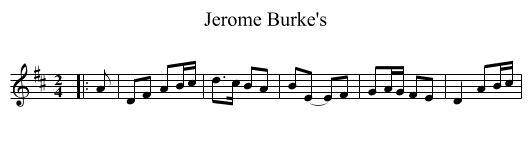 Jerome Burke's - staff notation