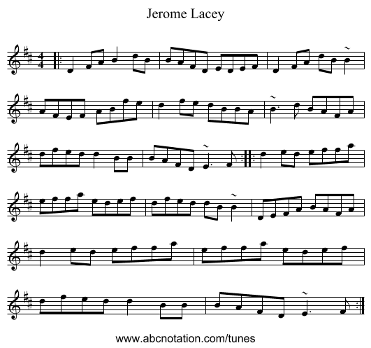 Jerome Lacey - staff notation