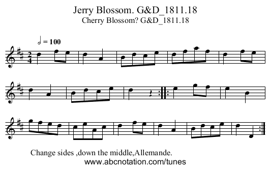 Jerry Blossom. G&D_1811.18 - staff notation