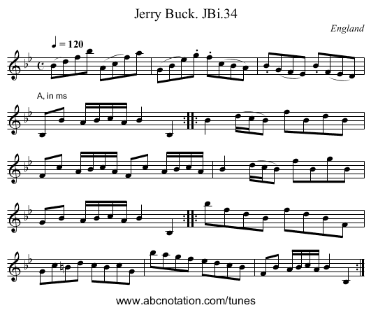 Jerry Buck. JBi.34 - staff notation