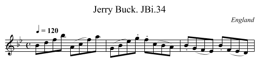Jerry Buck. JBi.34 - staff notation