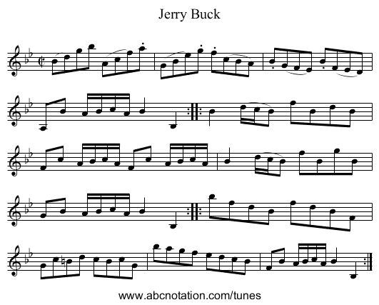 Jerry Buck - staff notation