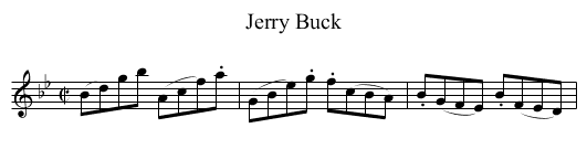 Jerry Buck - staff notation