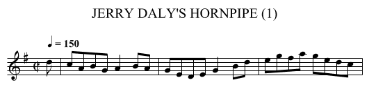 JERRY DALY'S HORNPIPE (1) - staff notation