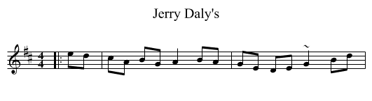 Jerry Daly's - staff notation