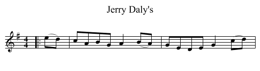 Jerry Daly's - staff notation