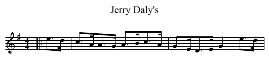Jerry Daly's - staff notation
