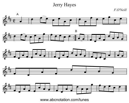 Jerry Hayes - staff notation