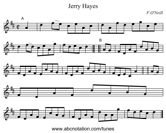 Jerry Hayes - staff notation