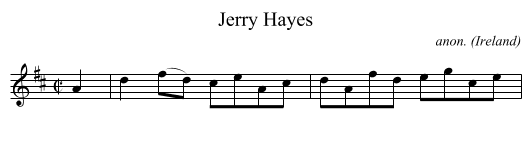 Jerry Hayes - staff notation