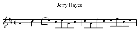 Jerry Hayes - staff notation