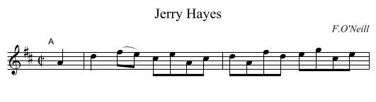 Jerry Hayes - staff notation