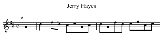 Jerry Hayes - staff notation