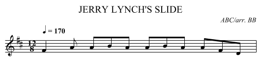 JERRY LYNCH'S SLIDE - staff notation