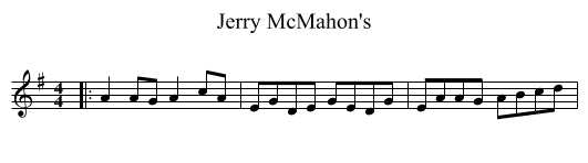 Jerry McMahon's - staff notation