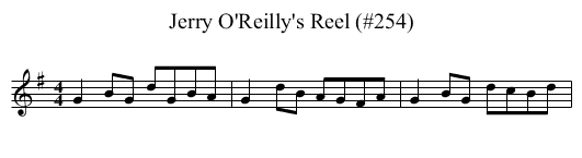 Jerry O'Reilly's Reel (#254) - staff notation