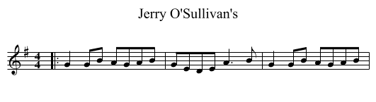 Jerry O'Sullivan's - staff notation