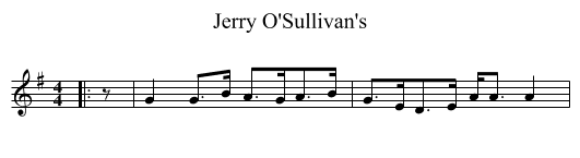 Jerry O'Sullivan's - staff notation