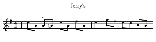 Jerry's - staff notation
