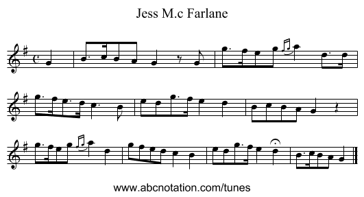 Jess M.c Farlane - staff notation