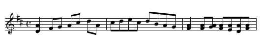 Jesse Cain's Tune - staff notation
