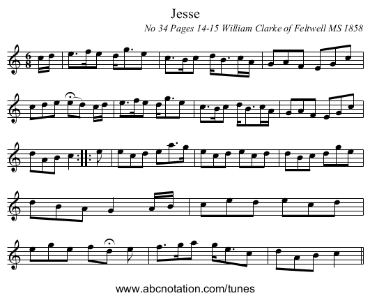 Jesse - staff notation