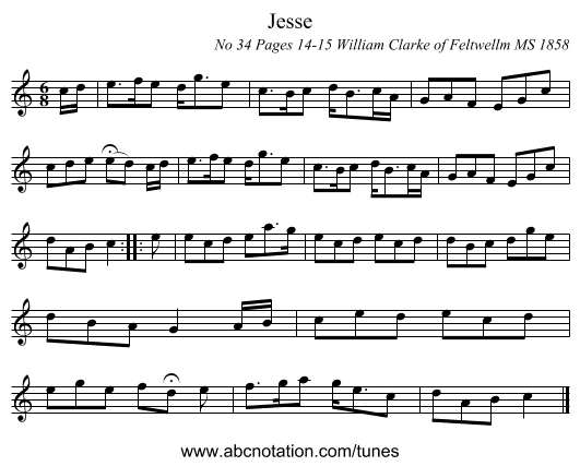 Jesse - staff notation