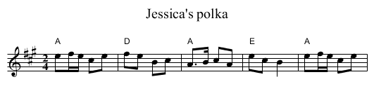 Jessica's polka - staff notation