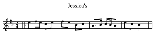 Jessica's - staff notation