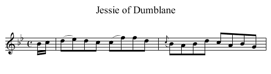 Jessie of Dumblane - staff notation