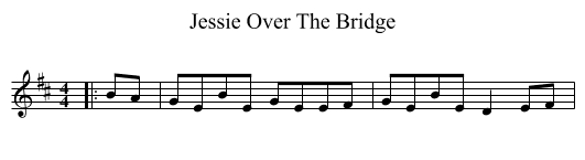 Jessie Over The Bridge - staff notation