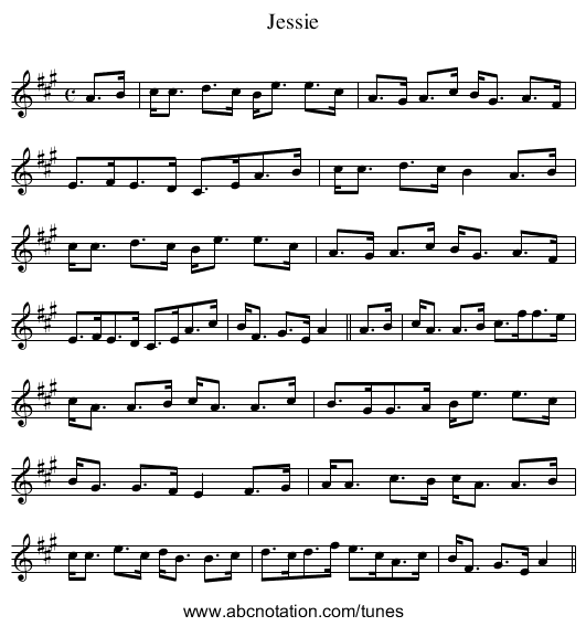 Jessie - staff notation