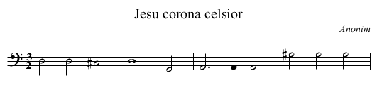 Jesu corona celsior - staff notation