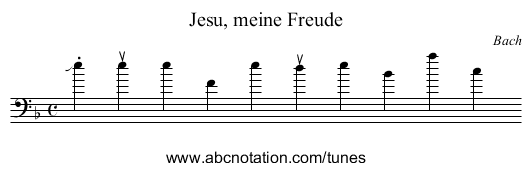 Jesu, meine Freude - staff notation