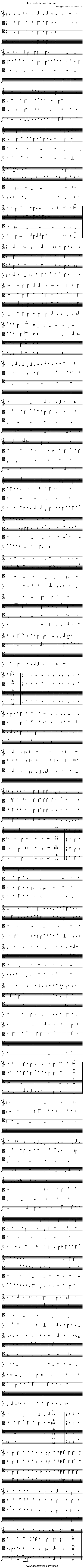 Jesu redemptor omnium - staff notation